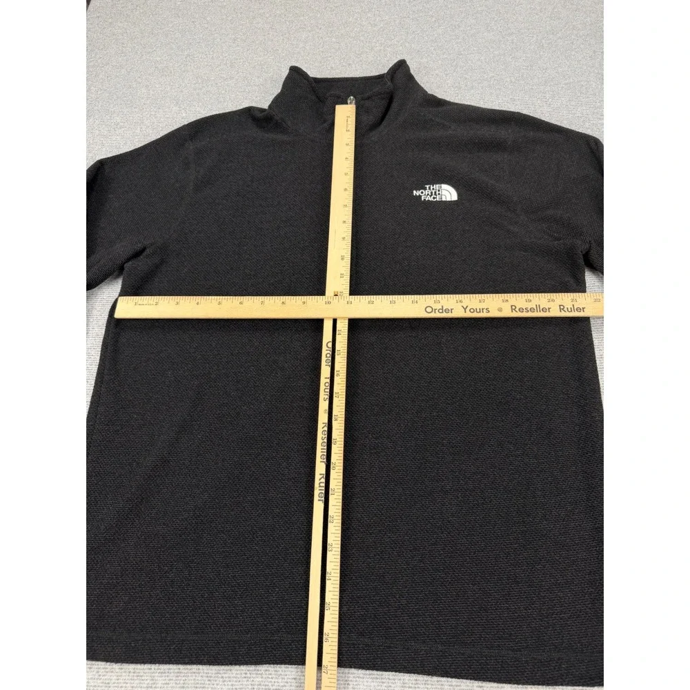 The North Face Mens Large Charcoal Grey Quarter Zip Fleece Pullover Sweater